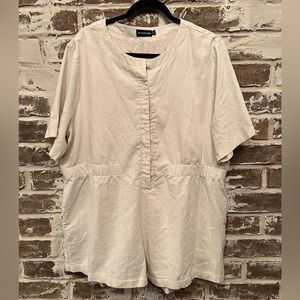 Pretty Little Thing linen short romper